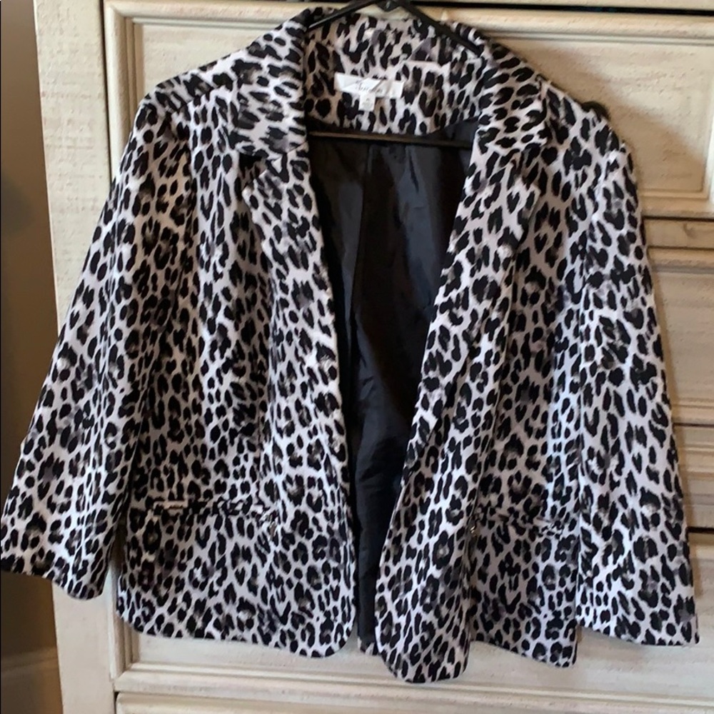 Silver, grey and black cheetah coat